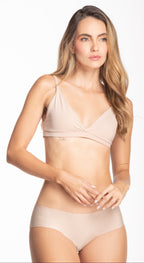 Set: Top Estilo Bra Sin Costuras + Panty Estilo Hipster Sin Costuras