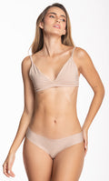 Set: Top Estilo Bra + Comfy Panty Estilo Tanga Sin Costuras