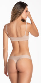 Set: Top Estilo Bra + Comfy Panty Estilo Tanga Sin Costuras