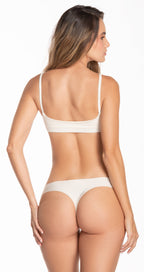 Set: Top Estilo Bra + Comfy Panty Estilo Tanga Sin Costuras