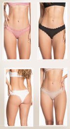 Set X 4 Panties Estilo Hipster en Rib