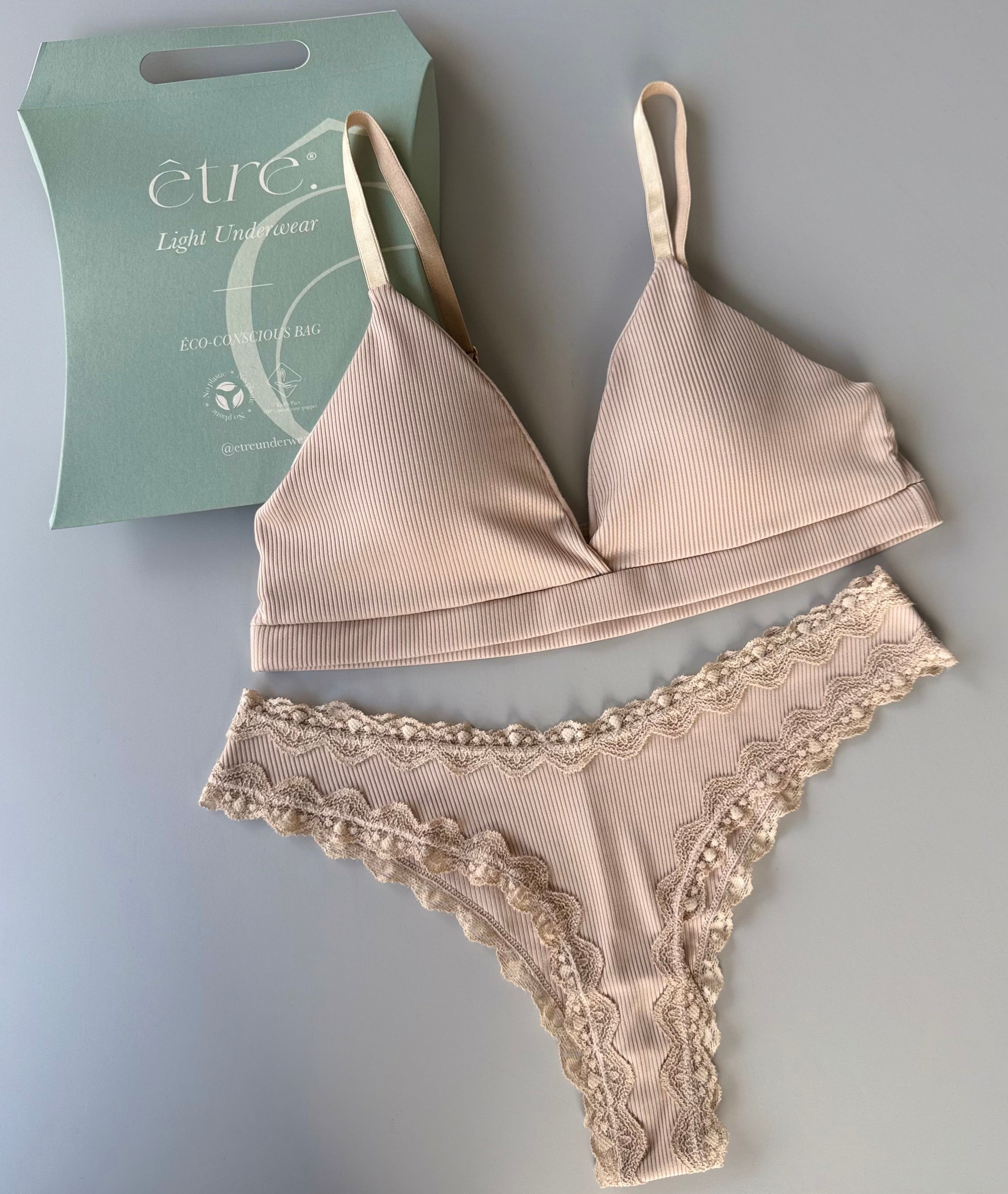 Ribbed Set Top + Panty En Rib