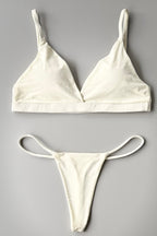 Set: Top Estilo Bra + Panty Estilo Brasilera Sin Costuras