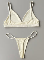 Set: Top Estilo Bra + Panty Estilo Brasilera Sin Costuras