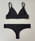 Set: Top Estilo Bra + Comfy Panty Estilo Tanga Sin Costuras
