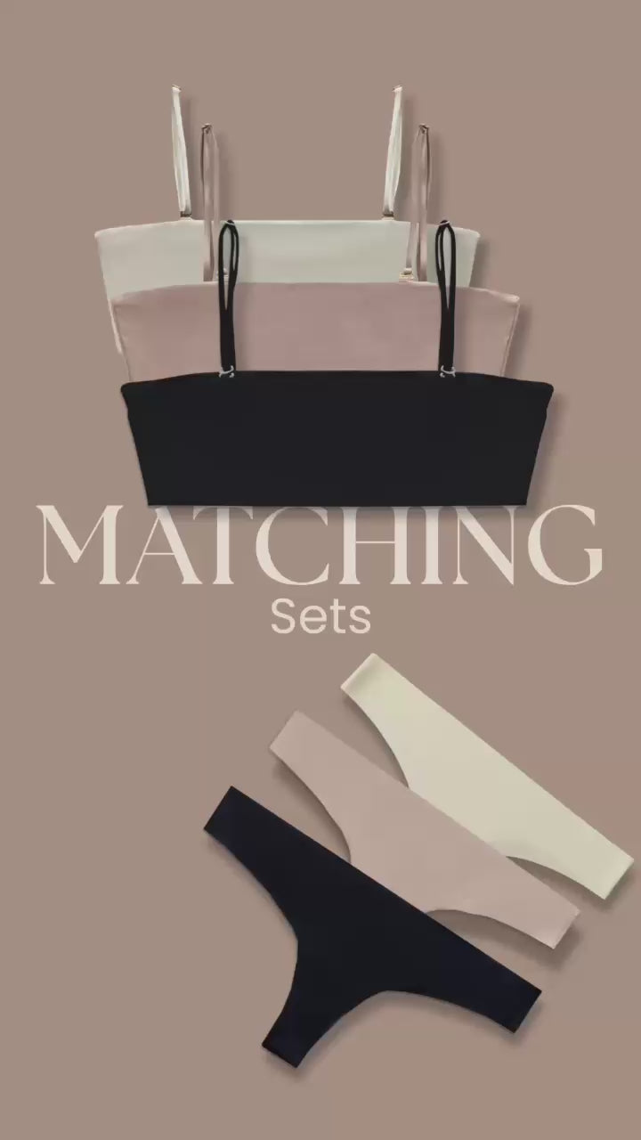 Set: Top Multiusos Sin Costuras + Comfy Panty Estilo Tanga Sin Costuras