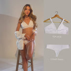 Set: Top Lace + Panty Estilo Tanga Sin Costuras