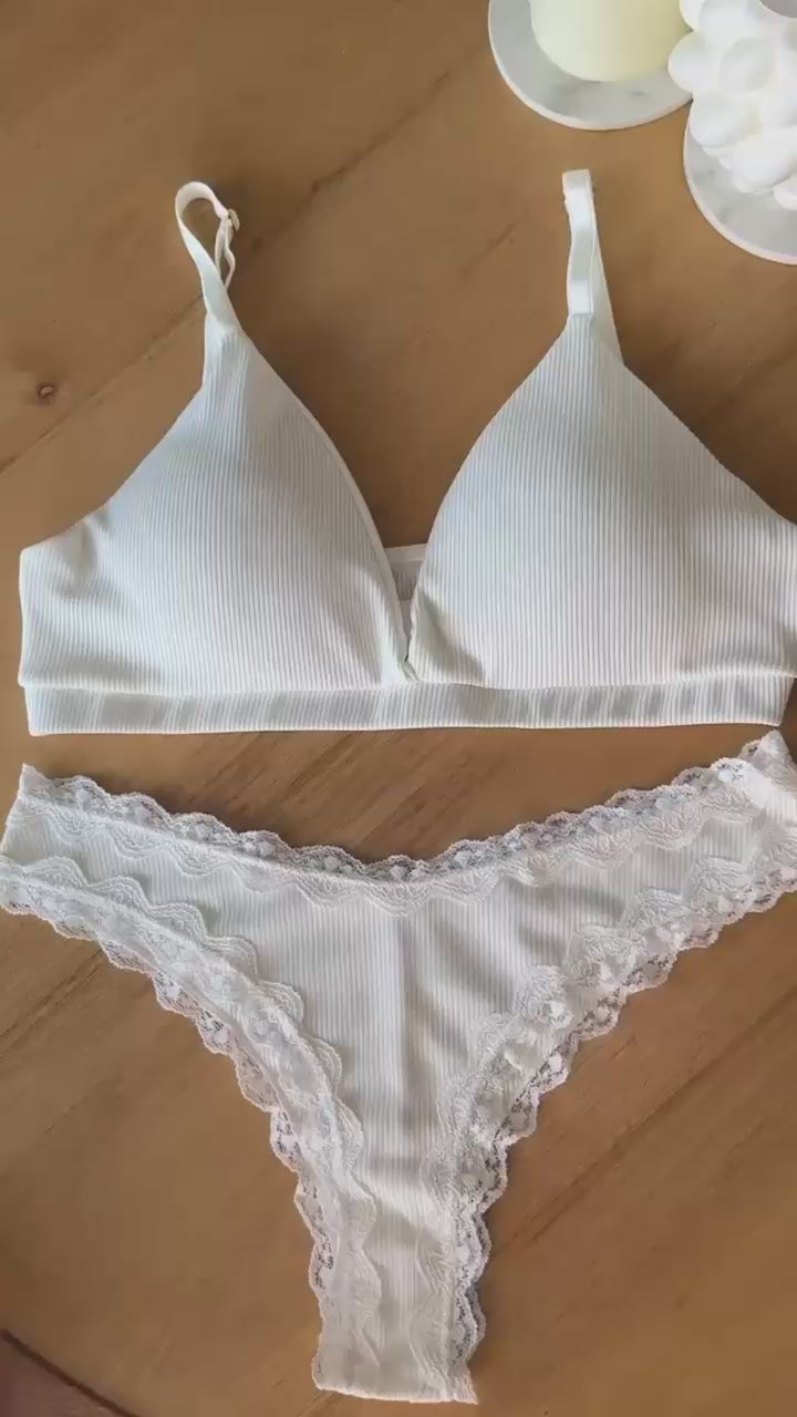 Ribbed Set Top + Panty En Rib